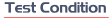 Test Condition Terminology